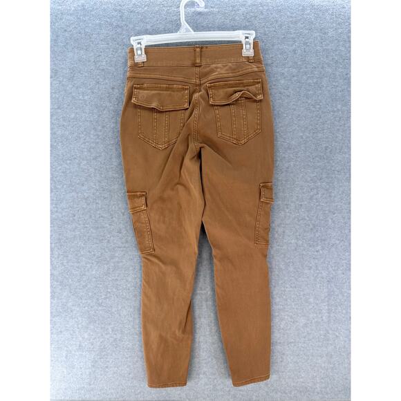 Spanx Womens sz S Stretch Twill Cargo Pants Ankle Jogger Khaki Utility High Rise - Picture 2 of 9